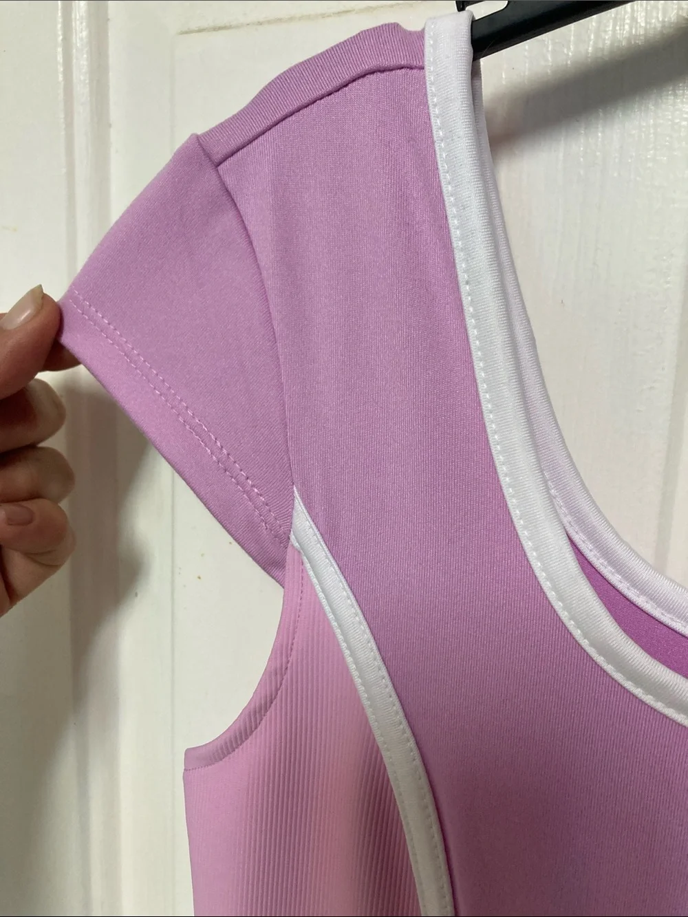 Justice Purple Skater Dress with White Trim